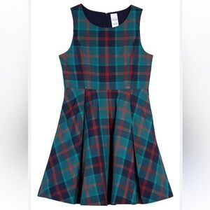 Nordstrom Plaid Kids Dress in Teal and Red